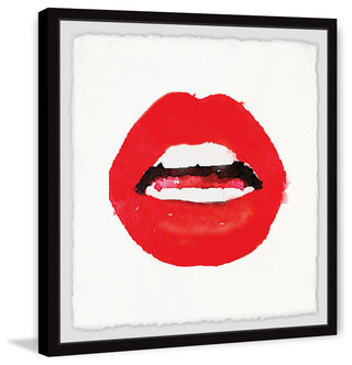"Red Lips" Framed Painting Print, 24"x24"