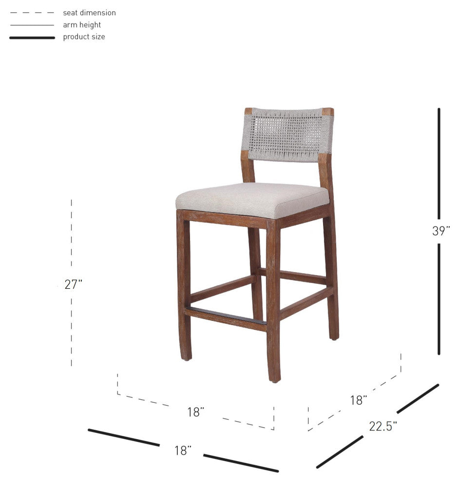 Pierre Rope Counter Stool