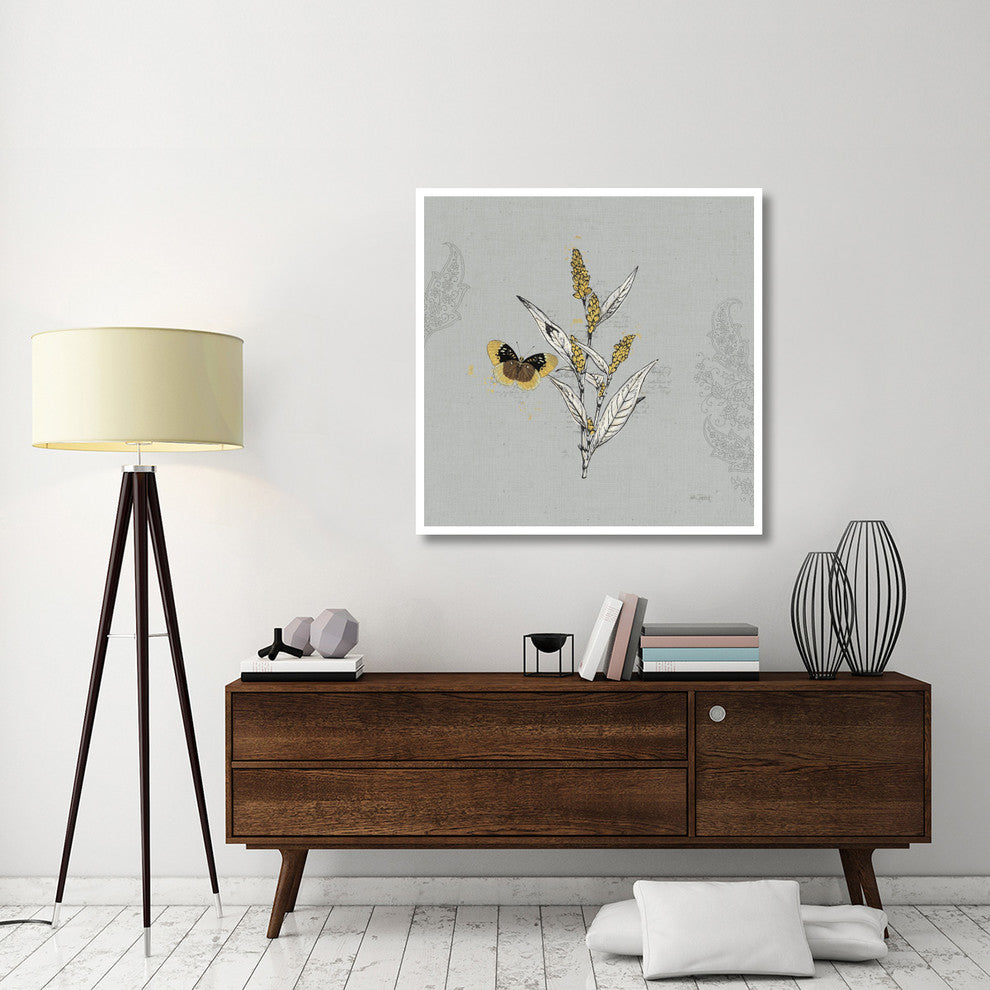 "Harvest Fields II Gray" Digital Paper Print by Katie Pertiet, 42"x42"