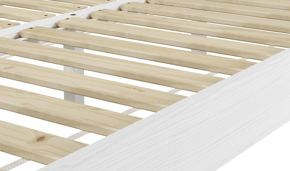 Nix Full Platform Bed, White