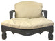Raja Royal Meditation Chair, Expresso Finish With Olive Cushion