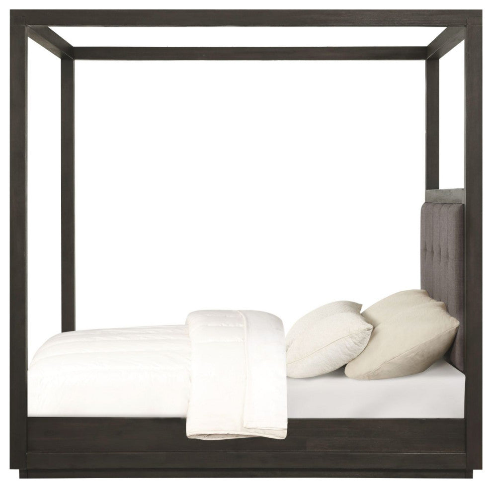 Modus Oxford Queen Canopy Bed in Basalt Grey