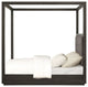 Modus Oxford Queen Canopy Bed in Basalt Grey
