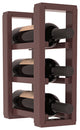 Pine 3-Bottle Countertop Wine Rack, Walnut + Satin
