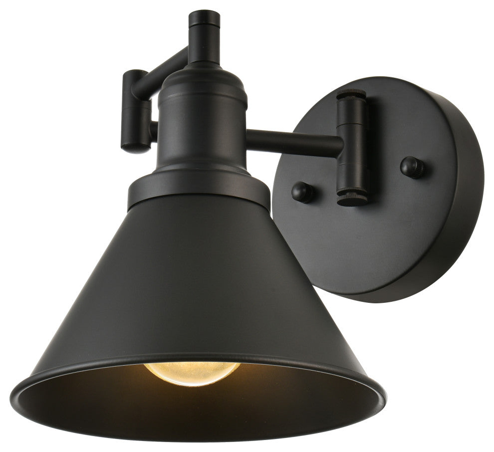1 Light Black Swing Arm Wall Sconce