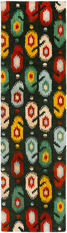 Safavieh Ikat Ikt471A Charcoal, Multi Area Rug