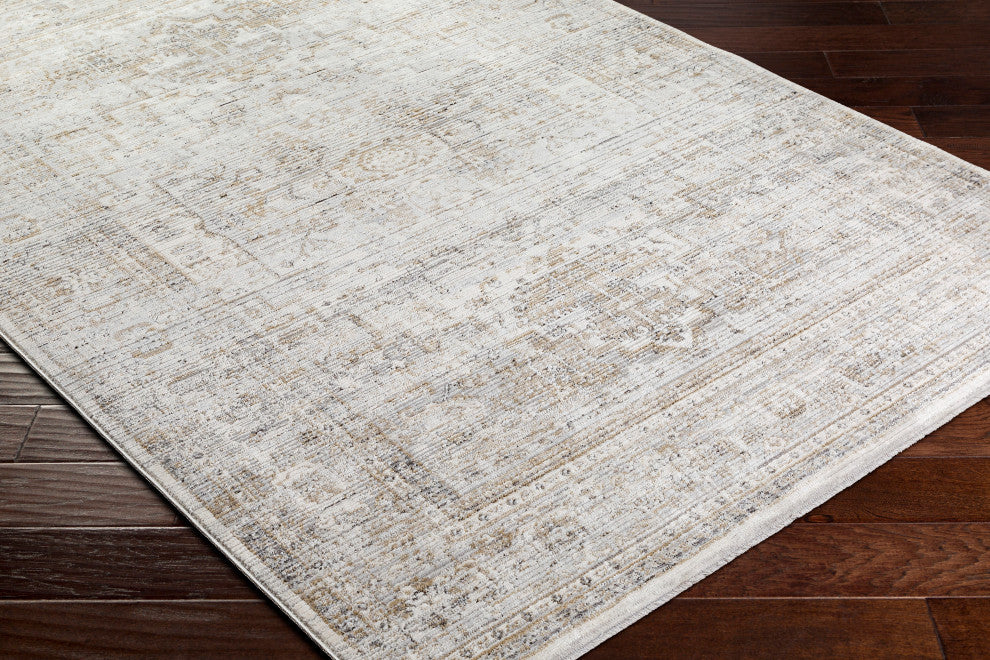 Surya Edmonton EDO-2303 Machine Woven Area Rug, Cream, 7'10" x 10'