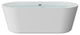 HEATGENE Acrylic Freestanding Bathtub Contemporary, 55 Inches