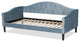 Lizaben Contemporary Velvet Fabric Upholstered Daybed, Twin, Light Blue