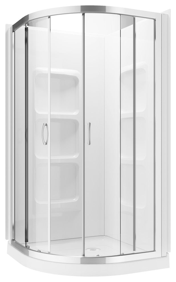 Mona Neo Round Shower Enclosure Kit  With Acrylic Base and Walls