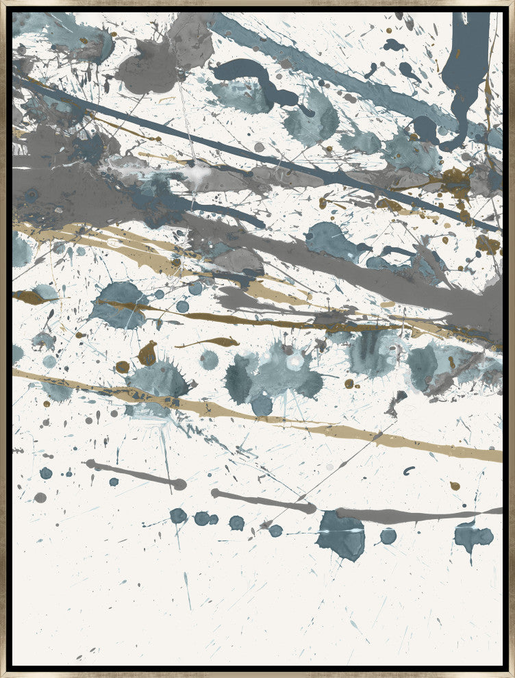 24x32 Winding Road X, Framed Artwork, Silver