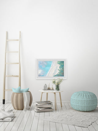 "Coastal Sand" Framed Painting Print, 24"x16"