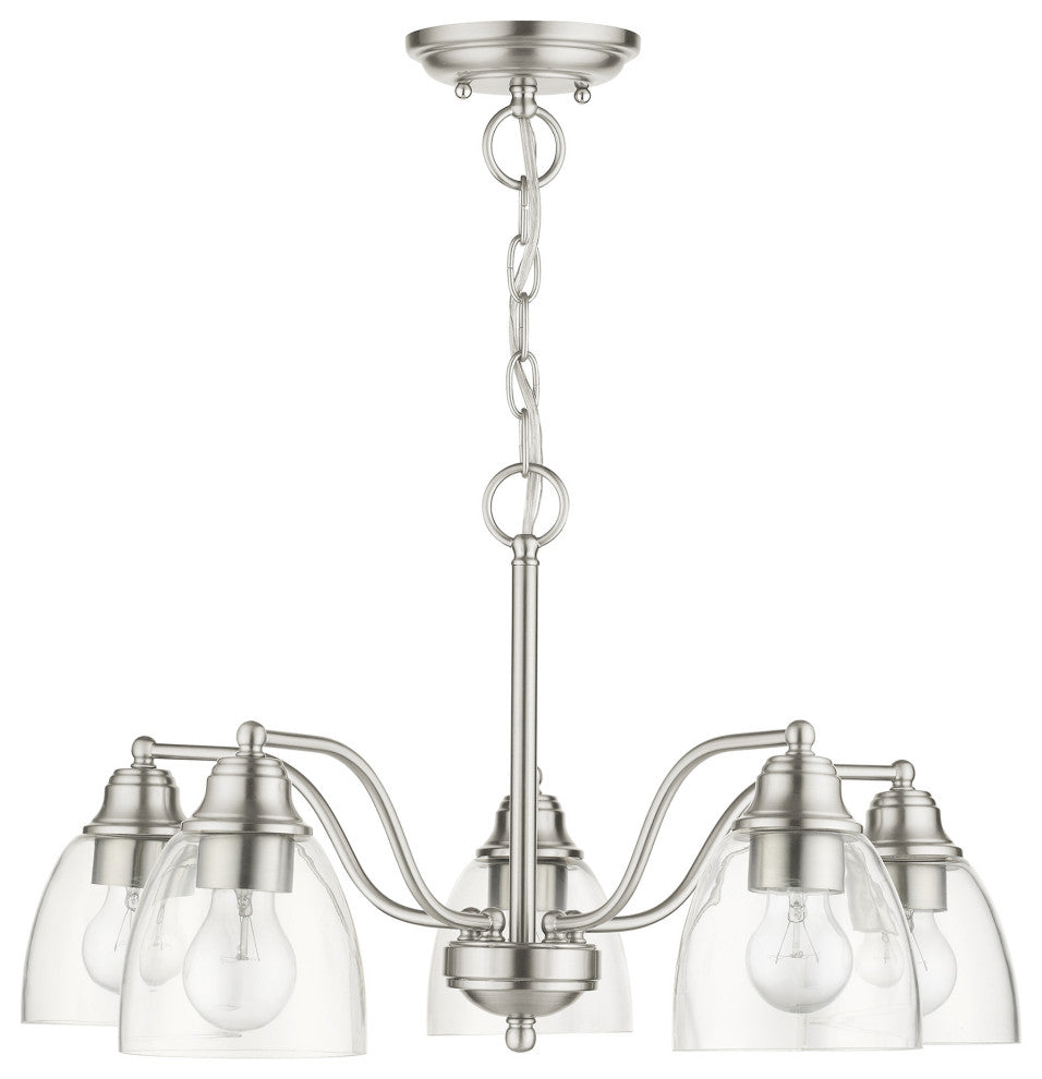 Brushed Nickel Transitional, Colonial, Chandelier