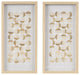 Madison Park Aurelian Emblem Capiz Shells Hand-Painted Detail 2-Piece Wall Decor