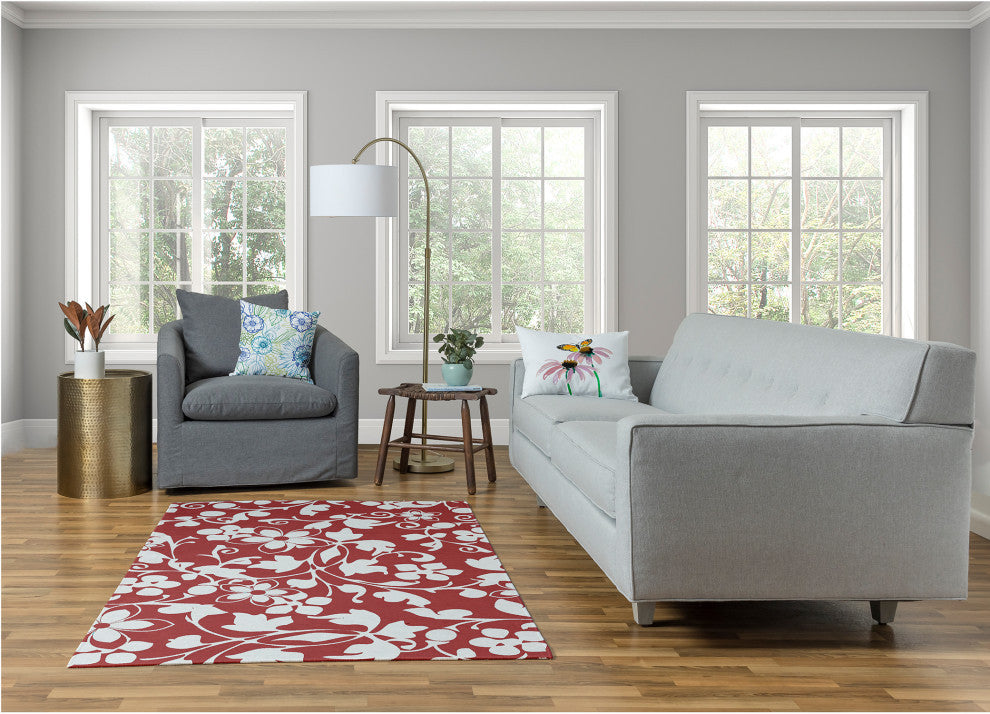 Evelyn Spring Chenille Rug, Ligonberry Red, 4'x6'
