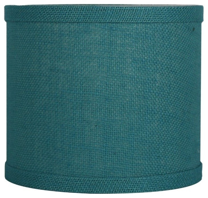 Classic Drum Burlap Lampshades, Spa, 8"
