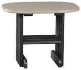 Poly End Table, Weatherwood & Black