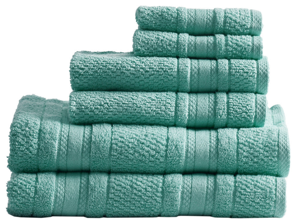 Madison Park Essentials Adrien Cotton Quick Dry Bath Towel 6 Piece Set