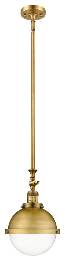 Innovations 206-BB-HFS-82-BB-LED Hampden 1 Light Mini Pendant, Brushed Brass
