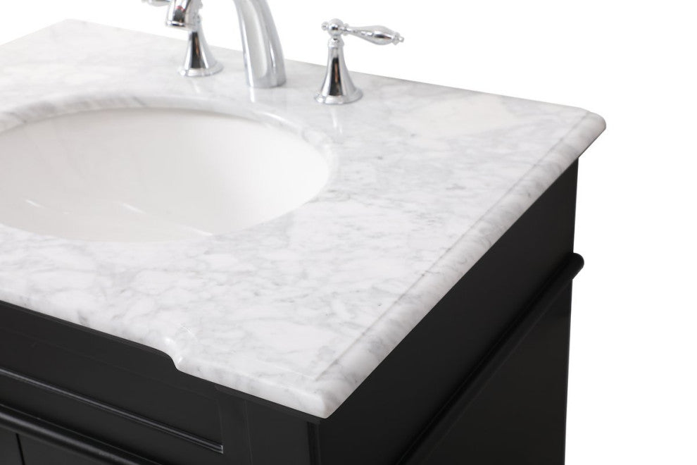 Weston Single Bathroom Vanity Set, Black, 30