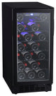 EdgeStar BWR301BL 15"W 25 Bottle Built-In Single Zone Wine Cooler - Black