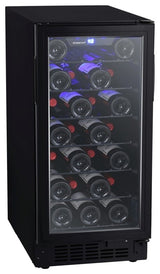 EdgeStar BWR301BL 15"W 25 Bottle Built-In Single Zone Wine Cooler - Black