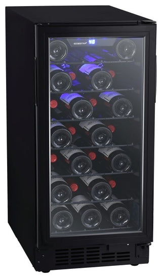 EdgeStar BWR301BL 15"W 25 Bottle Built-In Single Zone Wine Cooler - Black