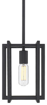 Golden Lighting 6070-M1L BLK Tribeca 1 Light 7"W Mini Pendant - Black / Black