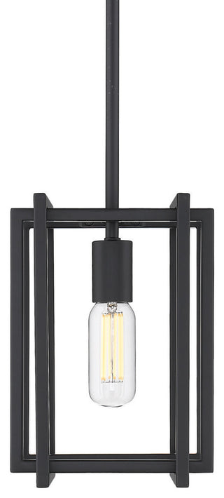 Golden Lighting 6070-M1L BLK Tribeca 1 Light 7"W Mini Pendant - Black / Black
