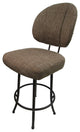 Swivel Counter Bar Stool,  Sanora Brown, Brown Metal Frame, 26"