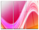 "Pink Abstract Curved Lines" Digital Metal Wall Art, 3 Panels, 36"x28"