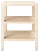 Safavieh Apis Raffia 2 Shelf Accent Table, Light Natural