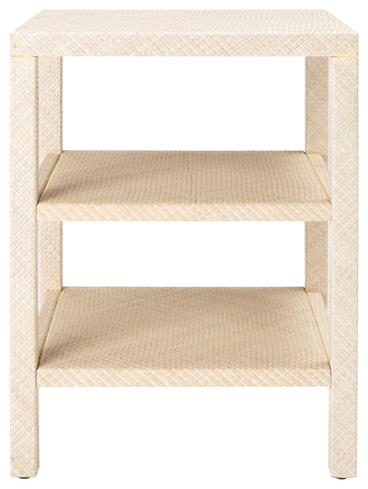 Safavieh Apis Raffia 2 Shelf Accent Table, Light Natural