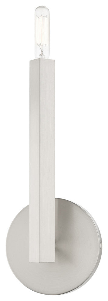 Livex Lighting Monaco 1-Light Brushed Nickel Sconce