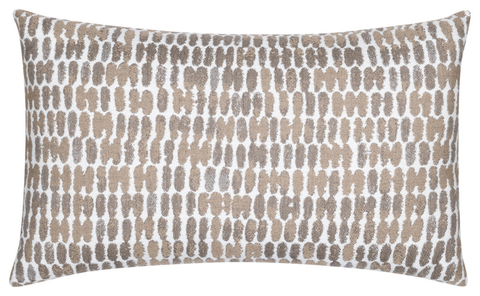 Thumbprint Latte Indoor/Outdoor Performance Pillow, 12" x 20"