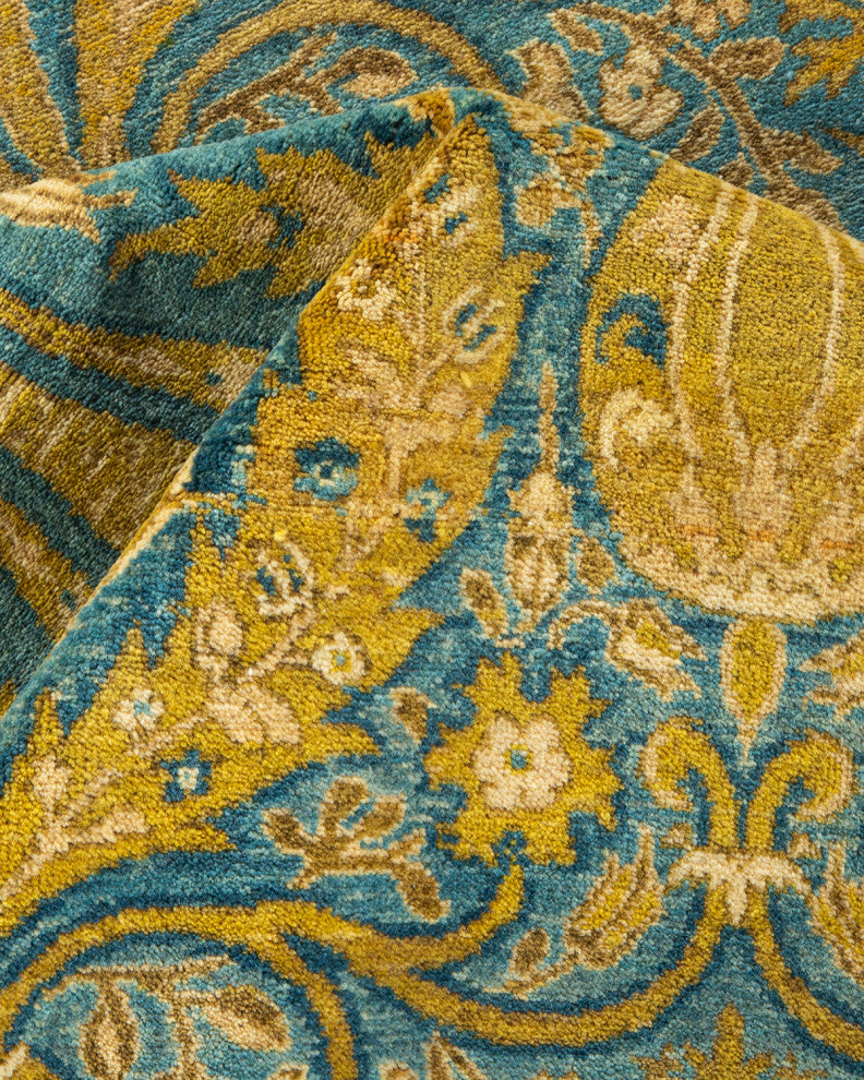 Mogul, One-of-a-Kind Hand-Knotted Area Rug, Green, 8' 1" x 10' 1"
