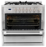 2-Piece Kitchen, 36" Gas Range and 36" Under Cabinet Range Hood