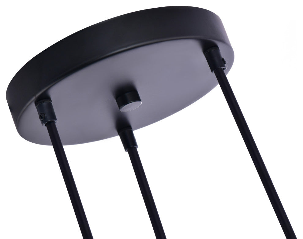 Lazzur Vaige 3 Light 13" Matte Black Pendant