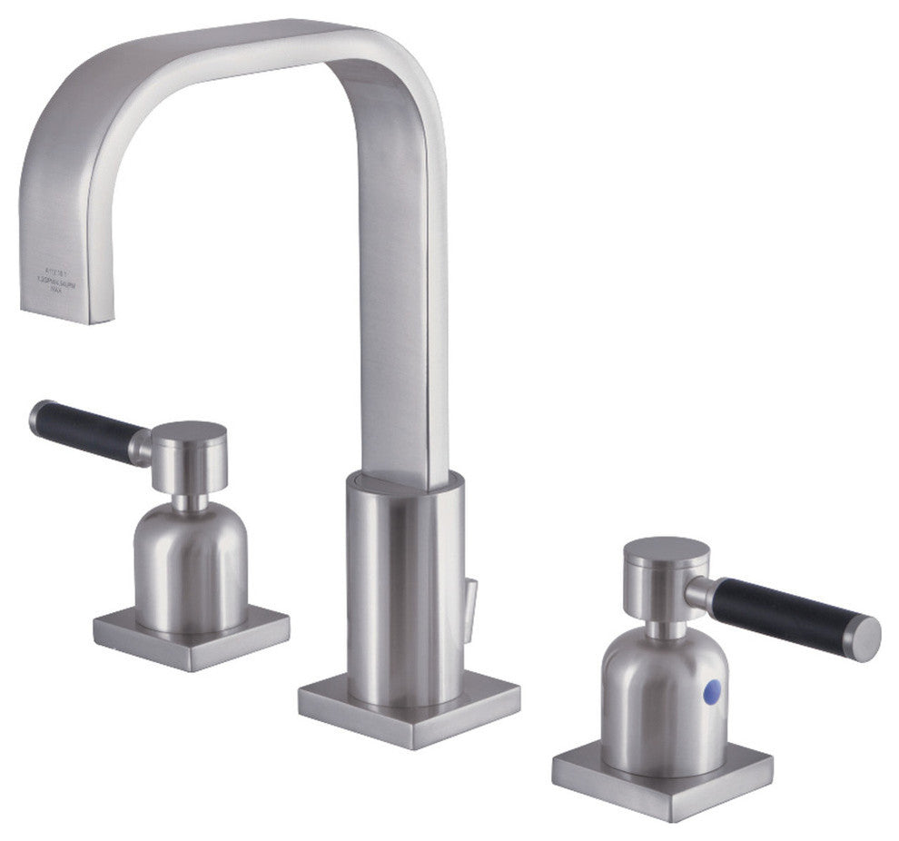 Fauceture Widespread Bathroom Faucet With Retail Pop-Up, Brushed Nickel