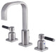 Fauceture Widespread Bathroom Faucet With Retail Pop-Up, Brushed Nickel