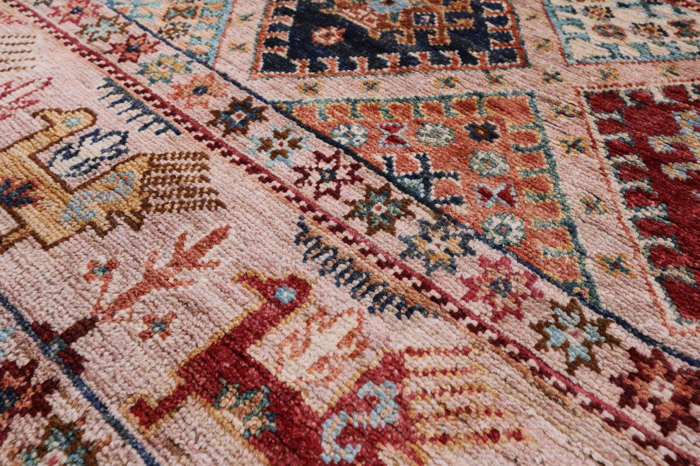 Hand Knotted Tribal Persian Gabbeh Wool Runner Rug 2' 9" X 9' 10" Q8397