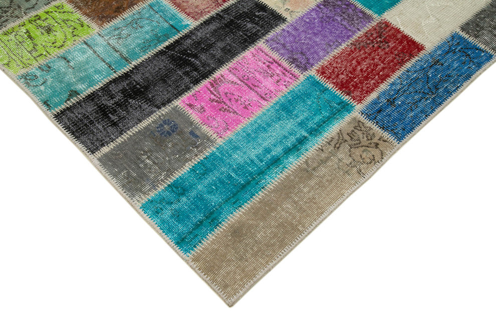 Rug N Carpet - Handwoven Anatolian 6' 5" x 10' 0" Vintage Patchwork Area Rug