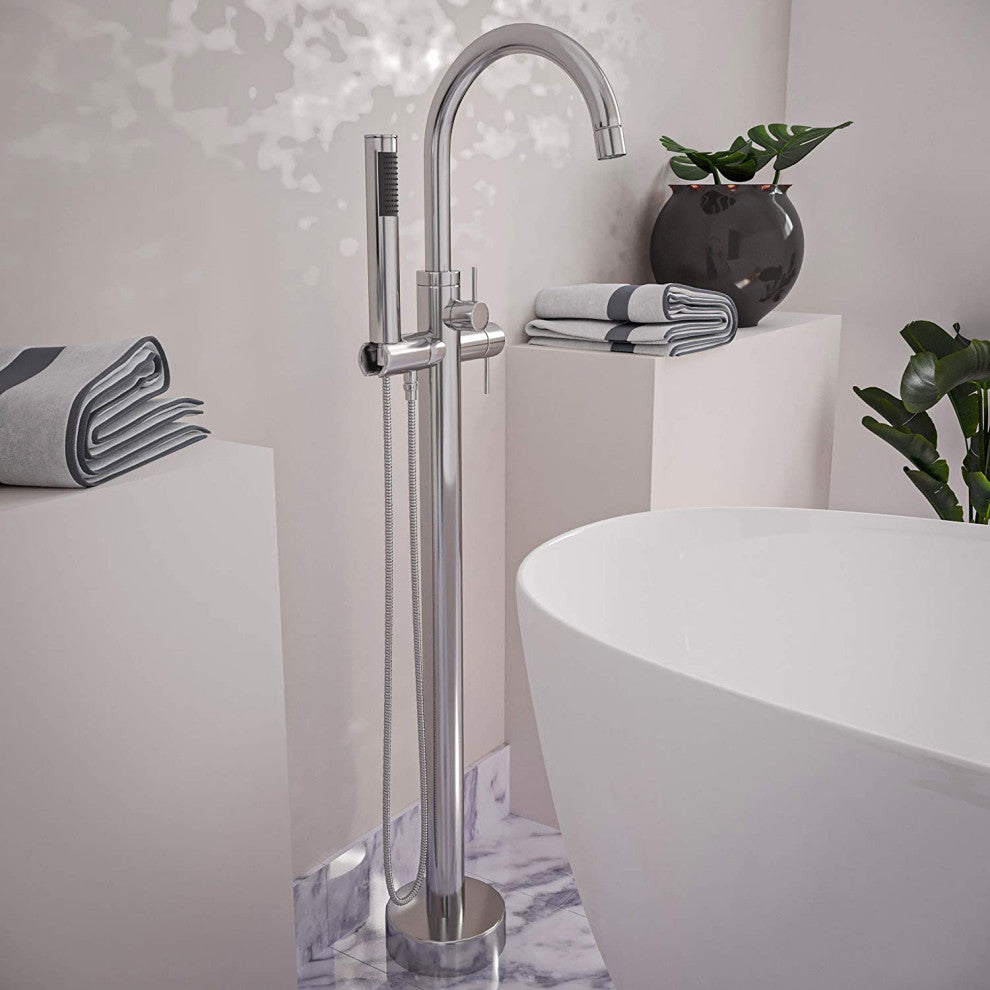 Free Standing Tub Filler, Polished Chrome