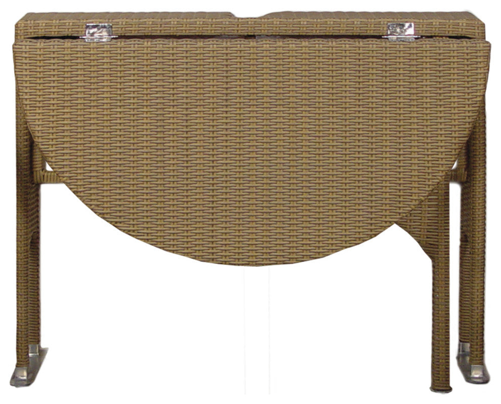 Terrace Mates 36" Adena Half-Round Drop-Leaf Gate Leg Table Coffee Finish