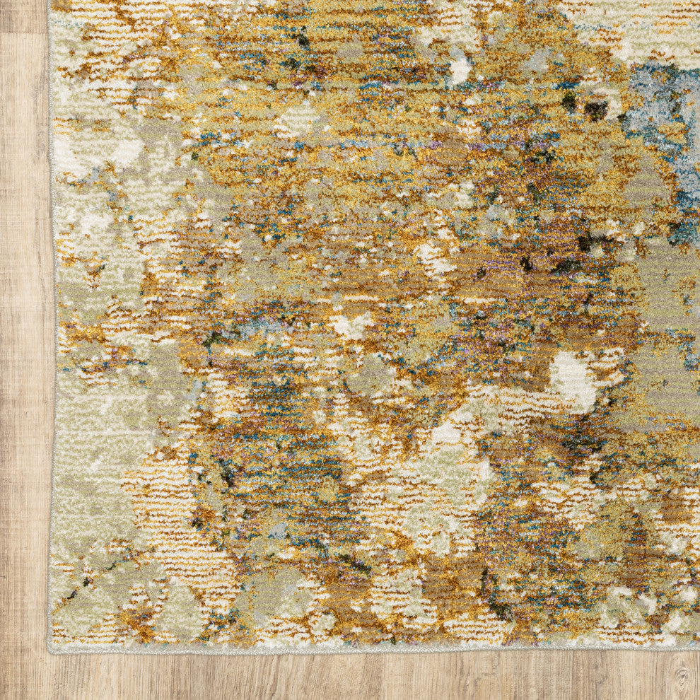 Elements Alabaster Gold/Beige Area Rug, 2'6"x12'