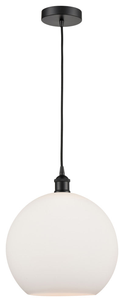 Innovations 616-1P-BK-G121-12-LED 1-Light Mini Pendant, Matte Black