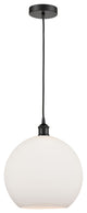 Innovations 616-1P-BK-G121-12-LED 1-Light Mini Pendant, Matte Black