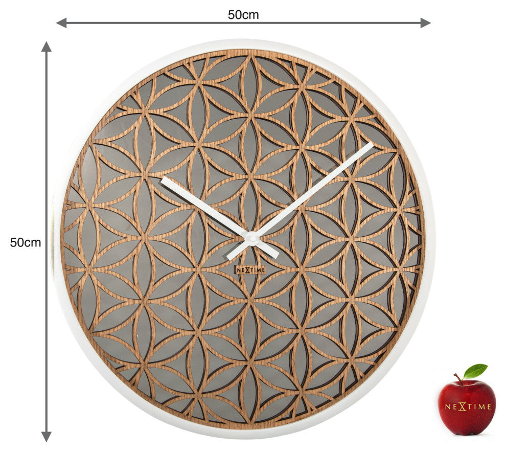 NeXtime Bella Mirror Wall Clock, White