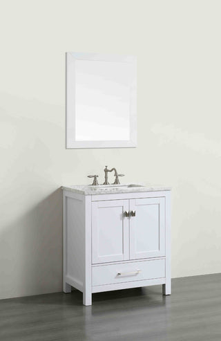 Eviva Aberdeen Transitional Bathroom Vanity, White, 30"
