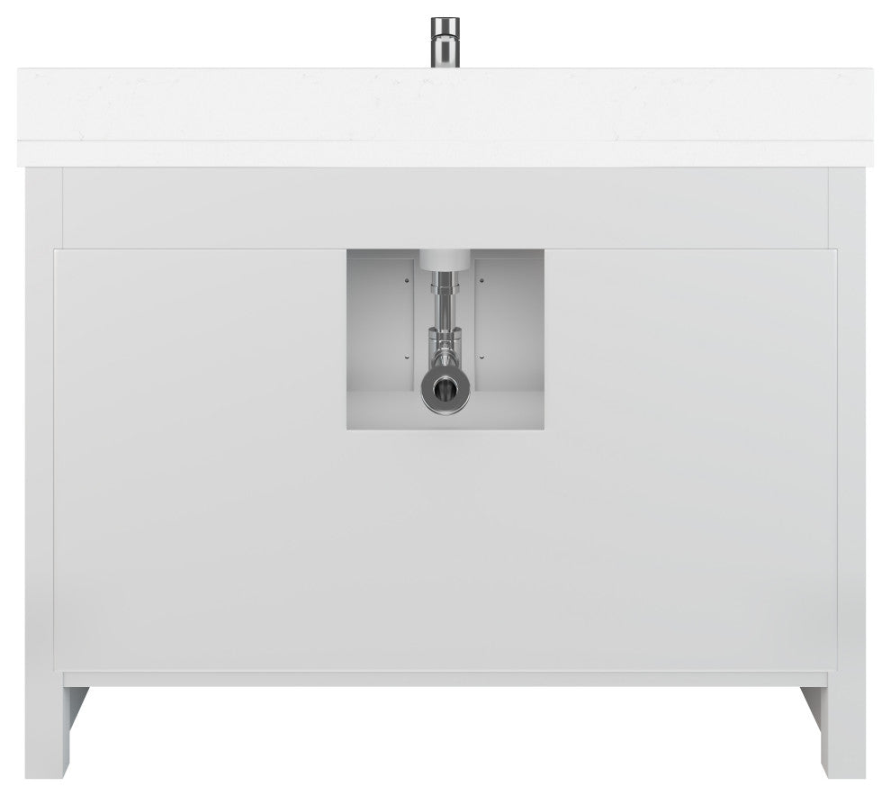 Calais 48" Bathroom Vanity, White